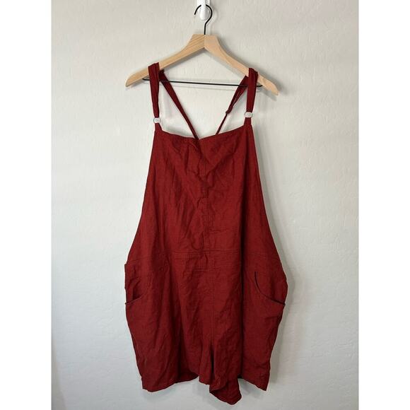 Torrid Short Overalls Linen Blend 4X - Picture 2 of 11